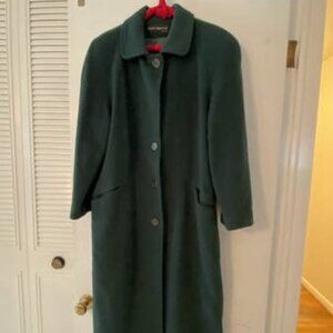 Woman's Dress Green Coat--Size 12